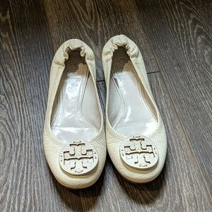 Tory Burch Minnie Flats - white